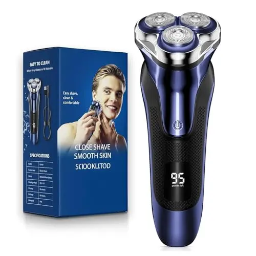 Electric Razor Electric Shaver for Men Face, with Pop Up Trimmer Waterproof Wet Dry Rechargeable Shaver Quantum
