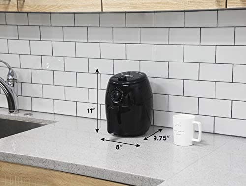 Elite Gourmet EAF-0201 Personal Compact Space Saving Electric Hot Air Fryer Oil-Less Healthy Cooker, Timer & Temperature Controls, 1000W, 2.1 Quart, Black 7