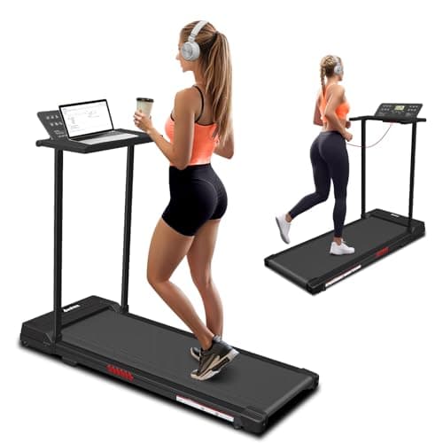 AoraPulse Treadmills for Home, 3.0HP Portable Small Compact Running Treadmill with 12 Preset Programs LED Display, Desk Treadmill for Office with 320 LBS Capacity