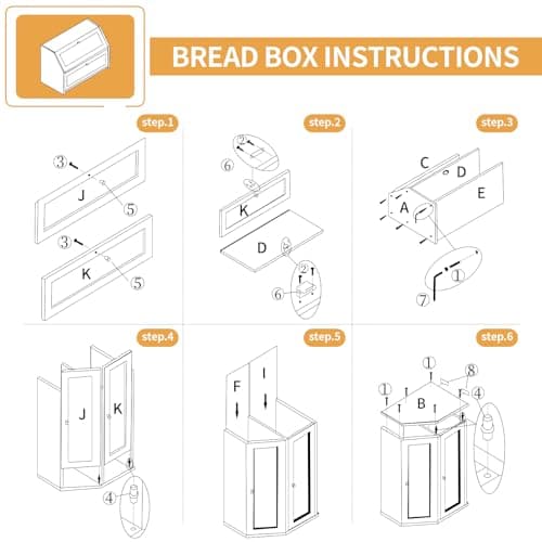 LEIMO KPARTS Bread Storage Farmhouse Bread Box For Kitchen Countertop,Double Layer Bamboo Wooden BreadBox Large Capacity Bin Bread Holder For Kitchen Counter Bread Container With Clear Window 8