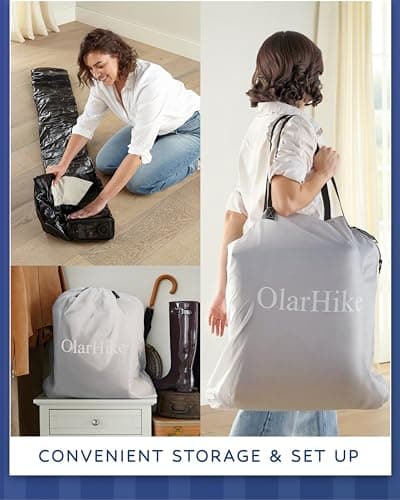 OlarHike Inflatable Twin Air Mattress with Built in Pump,18" Elevated Durable for Camping,Home&Guests,Fast&Easy Inflation/Deflation Airbed,Black Double Blow up Bed,Travel Cushion,Indoor 6