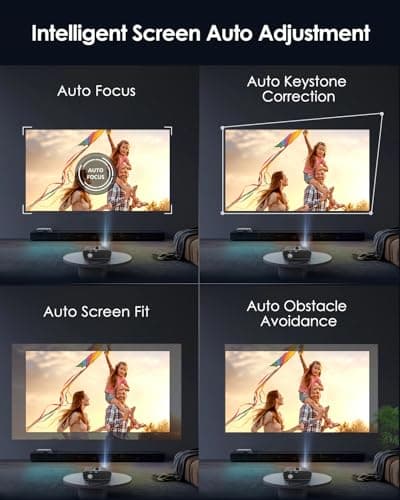 Daylight Projector 4K Ultra HD 2300 High ANSI Smart Home Theater with WiFi 6, Bluetooth, NFC, Streaming Apps, Bright Daytime Proyector, HDR10+, Auto Focus, HDMI 2.1 ARC USB for Movie Video Gaming CIVE 9