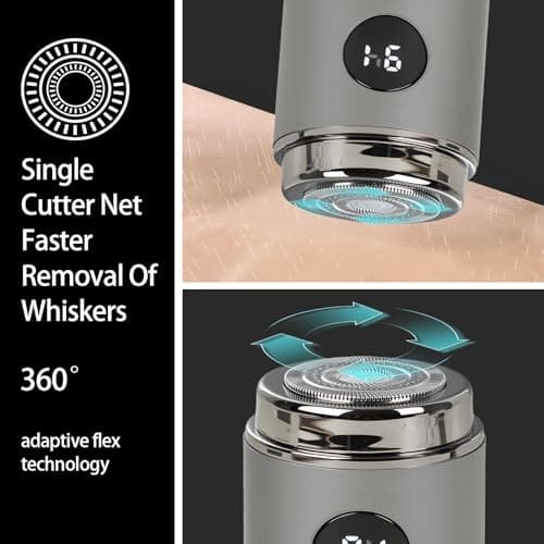 Mini Portable Electric Shaver for Man Women,USB Rechargeable Waterproof Electric Razor,Pocket Single Trimmer for face Hair for car, Travel, Office,Home use,Business Trip (Black),Gifts for Men Women 5