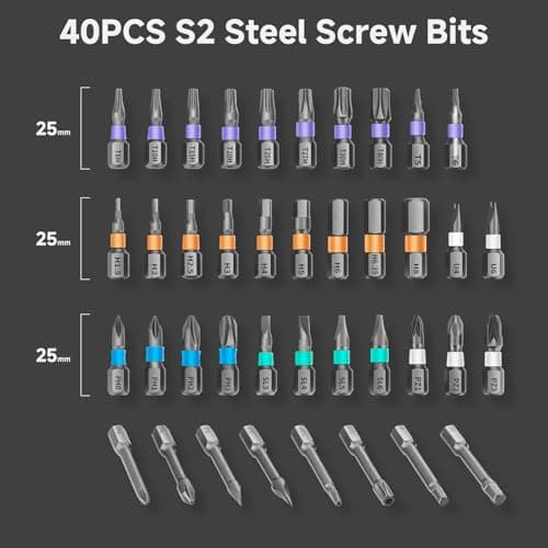 42 in 1 Magnetic Screwdriver Set, DIY Ratchet Screwdriver Set, Multi Bit Screw Drive with Storage Case, Portable Compact Repair Tool Kit for Gifts, Furniture, Computer, Bicycle 6