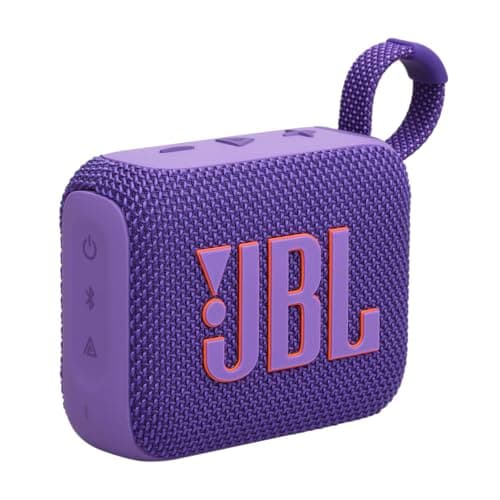 JBL Go 4 - Ultra-Portable, Waterproof and Dustproof Bluetooth Speaker, Big JBL Pro Sound with Punchy bass, 7-Hour Built-in Battery, Made in Part with Recycled Materials (Purple)