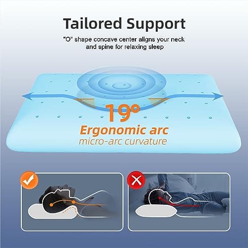 inight Memory Foam Pillows King Size Set of 2, King Size Pillows 2 Pack, King Pillows for Side Sleepers & Back Sleepers, Oeko-tex & CertiPUR-US-King Size (Pack of 2) 5