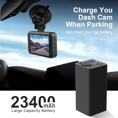 RoyPow 30W PD Portable Charger with 12V/10A Cigarette Lighter Socket, 86.58Wh USB C Laptop Power Bank, 18W QC& 12V DC External Battery Pack, Perfect for MacBook Air iPad Phone Dash Cam or Camping 7