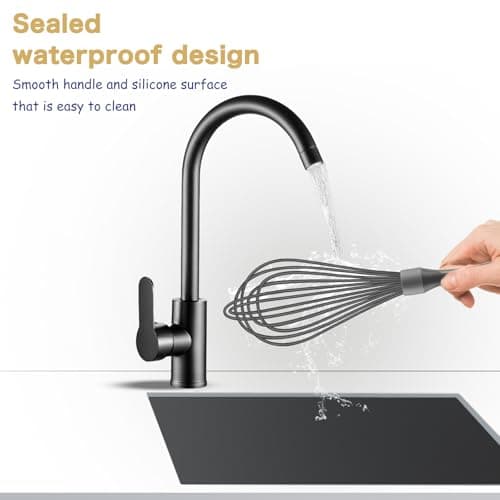 OYV Dishwasher Safe Whisk, Professional Whisks for Cooking Non-Scratch, Stainless Steel & Silicone Wisk, Plastic Rubber Whisk Tool for Nonstick Cookware Pans, Heat Resistant,12-Inch, Grey 8