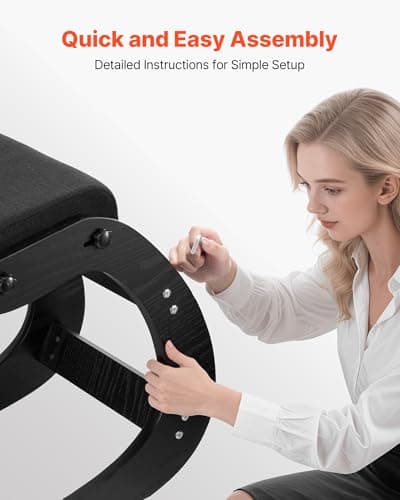 VEVOR Ergonomic Kneeling Chair, Wooden Posture Knee Chair with Adjustable Thick Foam Cushions & Solid Wood Frame, Adjustable Height, Relief for Neck or Back Pain for Home, Office or Meditation, Black 8