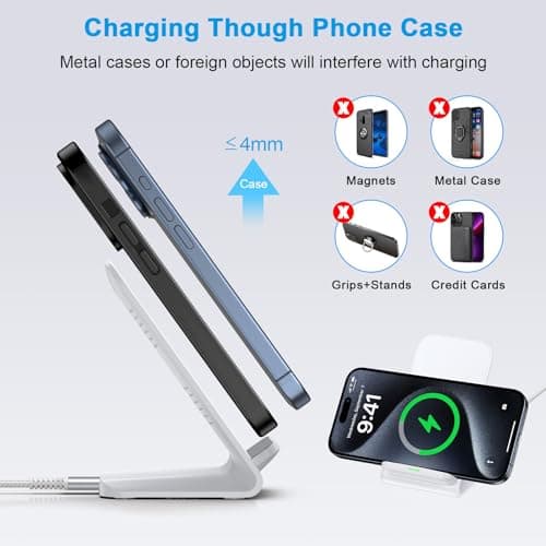 Pixel Fast Wireless Charger, 15W Wireless Charging Stand for Google Pixel 10a 10 Pro XL Fold 9a 9 Pro XL 8a 8 Pro 7a 7 Pro 6 Pro, Android Phone Wireless Charger Stand for Samsung Galaxy S26 S25 Ultra 5