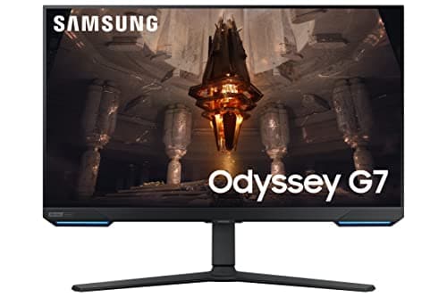 SAMSUNG 28” Odyssey G70B Series 4K UHD Gaming Monitor, IPS Panel, 144Hz, 1ms, HDR 400, G-Sync and FreeSync Premium Pro Compatible, Ultrawide Game View, LS28BG702ENXGO, Black