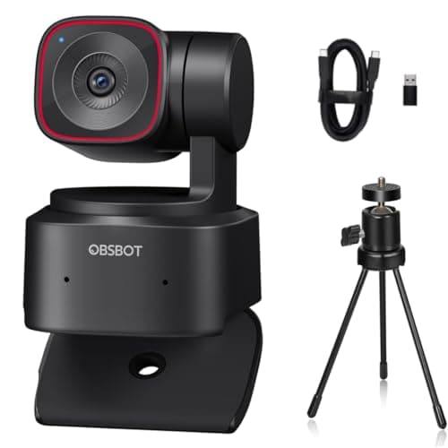 OBSBOT Tiny 2 Lite AI-Powered 4K UHD PTZ Webcam,1/2" CMOS 4X Digital Zoom AI Auto Tracking with Auto Zoom Gesture Control 2.0, LiveStream for Game/Meeting/Online Educate, W Mini Tripod