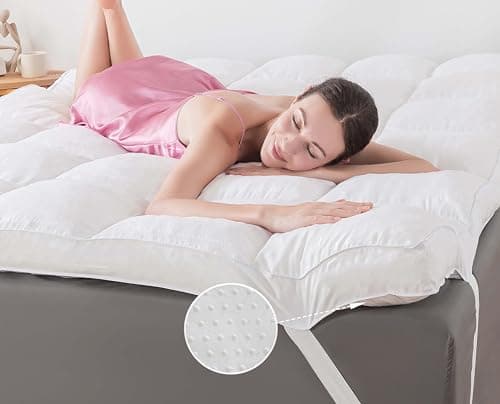 WhatsBedding 3 Inch Memory Foam Mattress Topper Queen Size, Fluffy & Soft Shredded Memory Foam Filled Pillow Top, Extra Soft Bed Topper, 4 Anchor Elastic Bands, 1700GSM, 60x80in