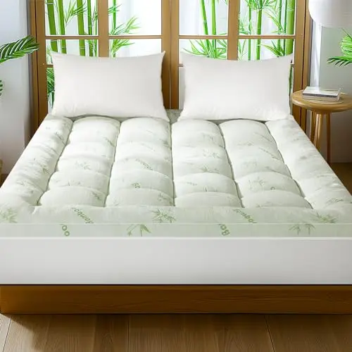 LIANLAM Mattress Topper Queen,1000 GSM Cooling Mattress Topper, Mattress Pad for Back Pain with 8"-16" Deep Pocket(60"x80")