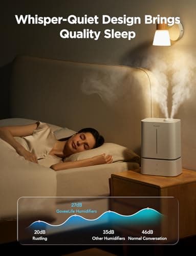 GoveeLife Smart Humidifiers for Bedroom, 4.5L Cool Mist Air Humidifiers with Scent Diffuser & Nightlight, 40H Runtime, Easy to Clean, Quiet Top Fill Ultrasonic Humidifier for Plant, Large Room, Baby 7