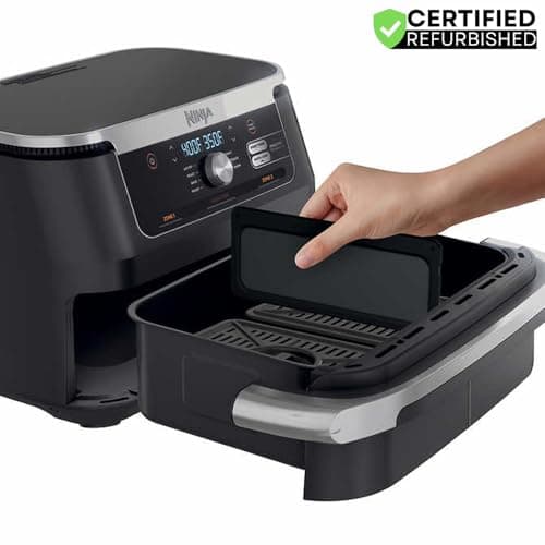 Ninja AD600CO Foodi 7-in-1 DualZone FlexBasket Air Fryer with 11-qt MegaZone (Renewed) Bundle with 2 Year Enhanced Protection Pack 5