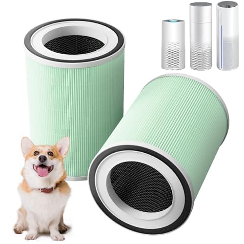 2 Pack True H13 KILO Pet Filter Compatible with Afloia KILO, KILOPLUS, KILOPRO, MIRO,MIRO PRO and MORENTO MR-Kilo, Kalo Air Purifier,360° 4-Stage Filtration, True H13 Air Filter, Green
