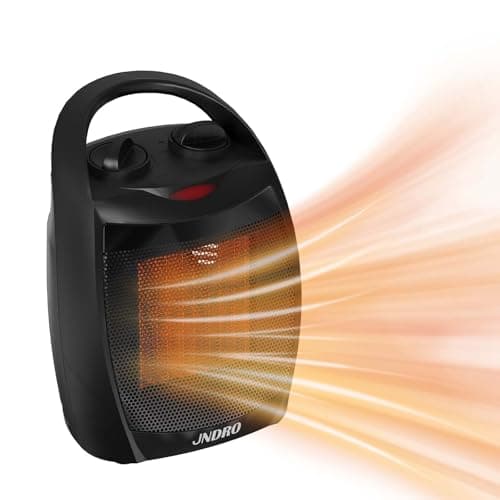 Portable Electric Space Heater for Indoor Use - 1500W/750W Ceramic Heater with Thermostat, Overheat and Tip-Over Protection, Quick Heating for Home, Office, Bedroom, Up to 200 Sq. Ft