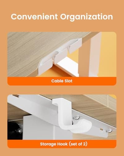 ErGear Height Adjustable Electric Standing Desk, 55 x 28 Inches Sit Stand up Desk, Memory Computer Home Office Desk, Natural 9