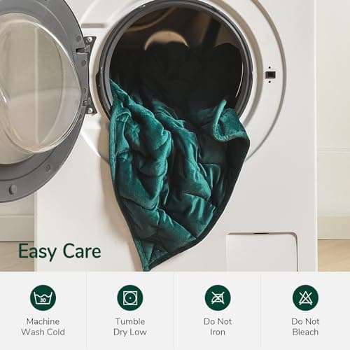 Kaisa Weighted Lap Blanket 7 lbs 41" x 53", Cozy Luxury Crystal Velvet Small Weighted Blanket for Adults, Portable Travel Weighted Blanket for Relaxation, All-Season Blanket, Machine Washable, Green 7