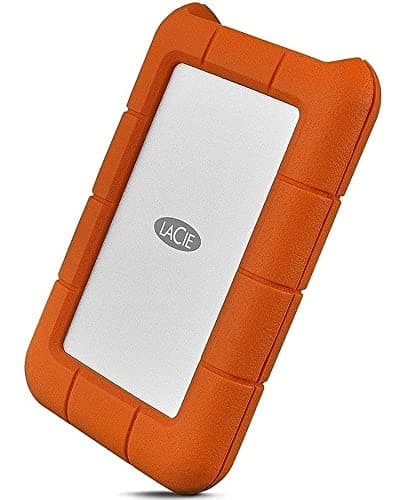 LaCie Rugged 2TB Thunderbolt and USB 3.0 Portable Hard Drive + 1mo Adobe CC All Apps (LAC9000489),Orange