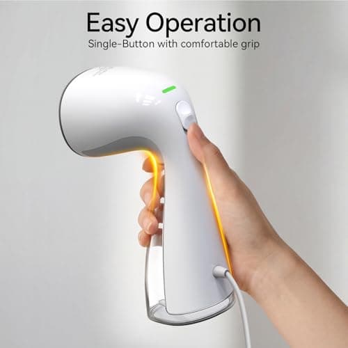 HiLIFE Upgraded Steamer for Clothes, Handheld & Portable, 1100W Powerful Steam, 300ml Big Capacity & No Leak Design, 30S Fast Heat-up, Quick Wrinkle Remover, Compact Size for Travel, ONLY 120V 6