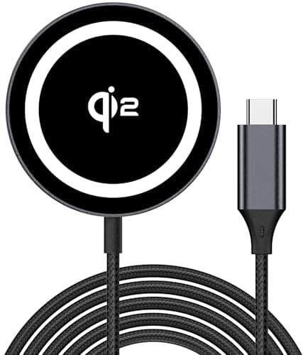 Yootech for Mag-Safe Charger, Qi2 Certified Super Fast Wireless Charging Pad, Real 15W Magnetic Charging Compatible with iPhone 16/16 Plus/16 Pro/16 Pro Max/15/14/13/12 Series(No Adapter)(Black)