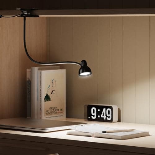 LiFMIRA Clip-on Reading Light - 3 Color Modes, 10 Dimmable Brightness, Eye Care Clamp Desk Lamp with Flexible Gooseneck for Reading in Bed, Desk, Headboard, Computer 9