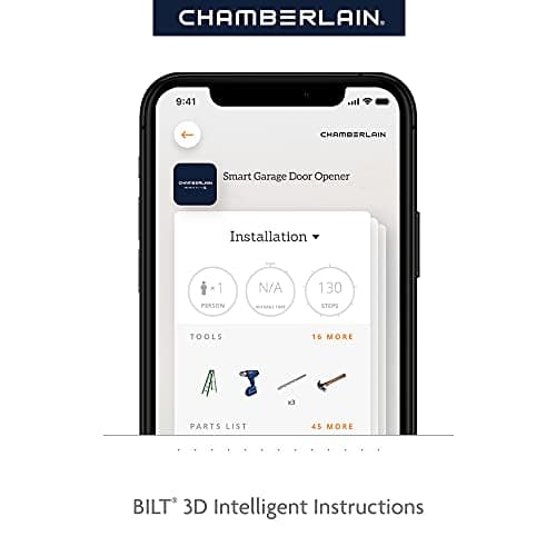Chamberlain B4643T Smart Built in Camera-myQ Smartphone Controlled-Ultra Quiet, Strong Belt Drive, Blue Garage Door Opener 6