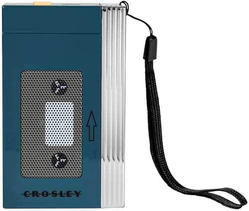 Crosley CR3047A-TL Mini Retro 80's Portable Bluetooth Speaker, Wireless with Microphone, Vintage, Teal