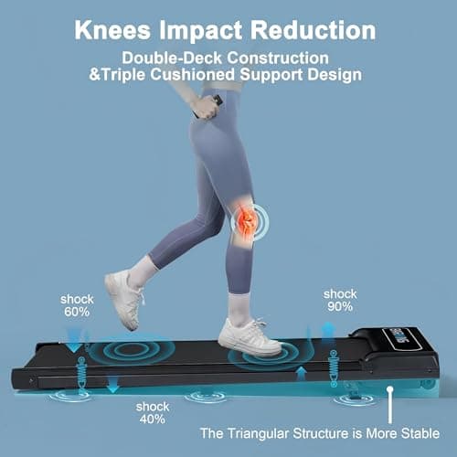 BARWING 6.5MPH Walking Pad Treadmill Under Desk Walking Pad with Incline 330 lbs Mini Portable Walking Treadmill for Home Small Office with Remote Control Incline Walking pad Under Desk 8