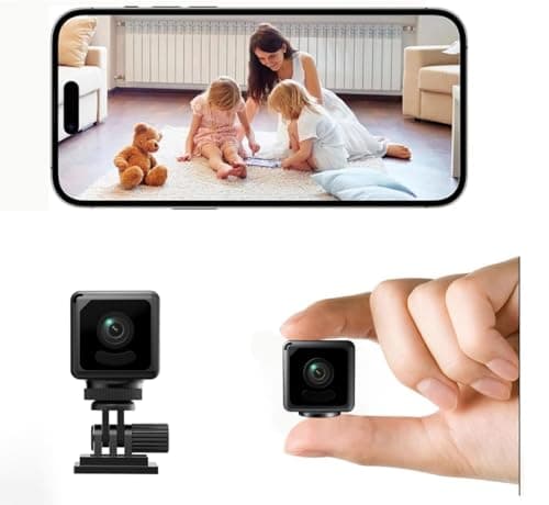 4K Hidden Spy Mini Camera WIFI Wireless Security Camera Small Home Indoor Outdoor Camera Micro Nanny Camera House Security Tiny Camera,Night Vision Motion Detection,For Home Office Car Security Camera 7
