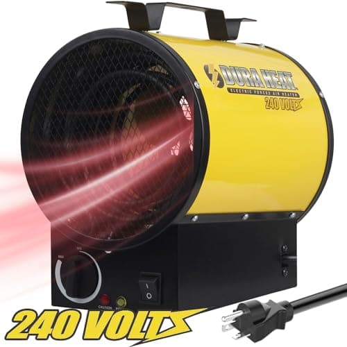 Dura Heat 240V Electric Industrial Garage, Workshop, Warehouse, Construction Heater, Wall/Ceiling Mount, 12,800 BTU, 3,750 Watt Forced Air Heater, Overheat Protection - Ideal for Garage & Workshop 13