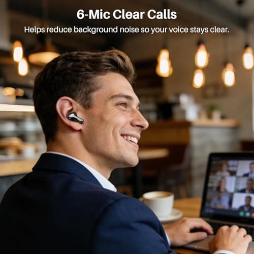 TOZO Hybrid Active Noise Cancelling Wireless Earbuds with 6 Mics AI Clear Call Ear Buds 68H Playtime with LED Display 32 Preset EQs via APP Bluetooth 5.3 IPX8 Waterproof in Ear Headphones 5
