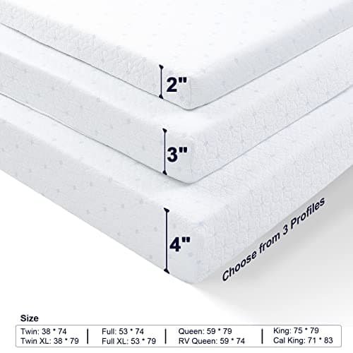 Ferlizer 3 Inch Twin XL Mattress Topper Protector Cover, Oeko-Tex Certified, Bamboo Zippered Cover for Mattress Topper, Adjustable Straps & Anti-Slip Silicone Bottom, Removable & Washable - Cover Only 6