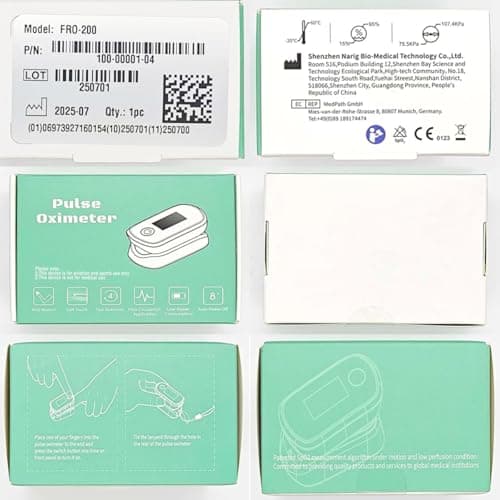 Pulse Oximeter with Respiration and OLED Display, Oximetro Fingertip Oxygen Monitor for Accurate SpO₂ and Respiration Rate Monitoring 6