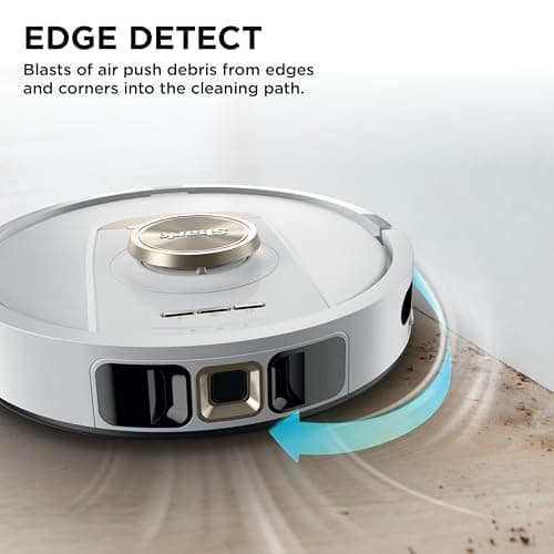 Shark Stratos 2-in-1 Robot Vacuum & Mop with 25+ Hands-Free Features & NeverTouch Self-Cleaning Base, Precision Mapping, Autolift Technology, HEPA Filtration, Edge Detect, AV2700ZE, White (Renewed) 6