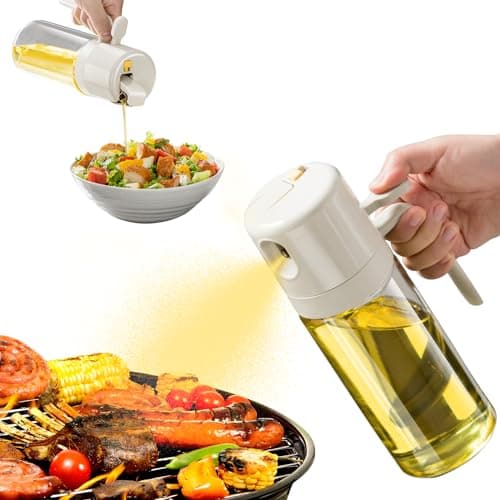 YAMYONE 2 in 1 Oil Sprayer for Cooking, 17 oz Olive Oil Dispenser Bottle, Oil Dispenser & Sprayers for Kitchen