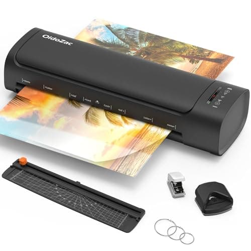 Laminator Machine 13 Inch, 60s Quick Warm-Up Never Jam Laminating Machine with 52 Laminating Sheets, 9 in 1 A3 Thermal Machine Hot & Cold with Paper Trimmer Corner Rounder for Office School Home Use 9