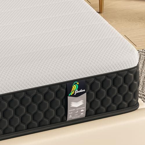 JEEKEA Full Size Mattress, 10 Inch Innerspring Hybrid Mattress in a Box with Memory Foam for Back Pain Relief, Medium Firm Matress with Motion Isolation & Strong Edge Support 8