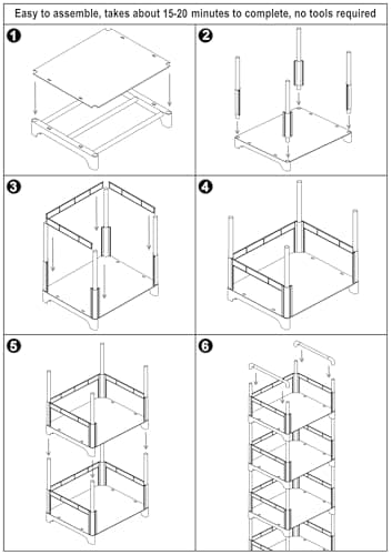 FIDUCIAL HOME 6 Tiers Tall Narrow Bookshelf Book Shelf Skinny White Bookcase Thin Slim Book Rack Storage Organizer Easy Assemble, Sturdy 6