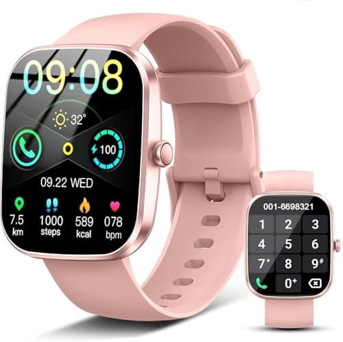 Smart Watch for Men Women, 2026 New Smartwatch(Answer/Make Call) , 1.91" Fitness Watch with 120+ Sport Modes, Fitness Tracke with Pedometer/Sleep Monitor/Heart Rate/IP68, for Android/iPhone Pink