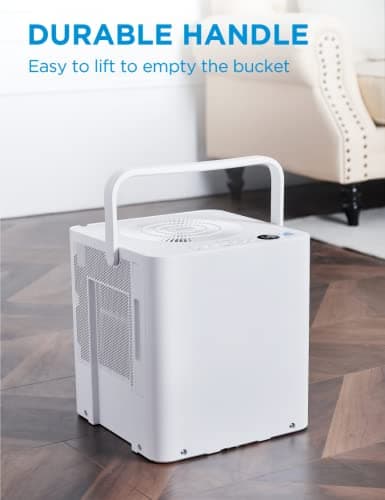 Midea Cube 20 Pint Dehumidifier for Basement, Up to 1,500 Sq. Ft. dehumidifier with drain hose, ENERGY STAR Certificated, Smart Control, Compatible with Alexa, White 9