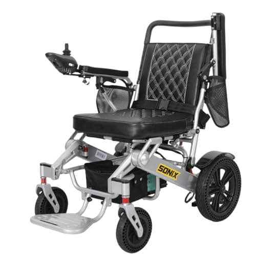 Next Generation Electric Wheelchair – 30-Mile Range, 600W Motor Power, Dual 12AH Batteries, Leather Cushion, Deluxe Series, Foldable, Airline Approved, All-Terrain, High-Performance Design 5