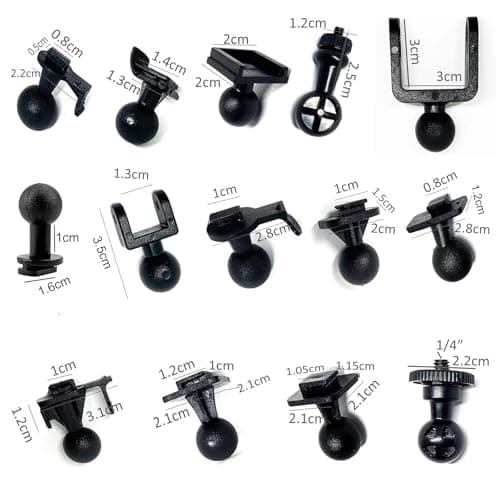OctinPris Dash Camera Suction Cup Mount Dashcam Mounts Holder with 14 Ball Joints Adapter for Vehicle Video Recorder Windshield & Dashboard for Dash Car DVR Camera GPS 4