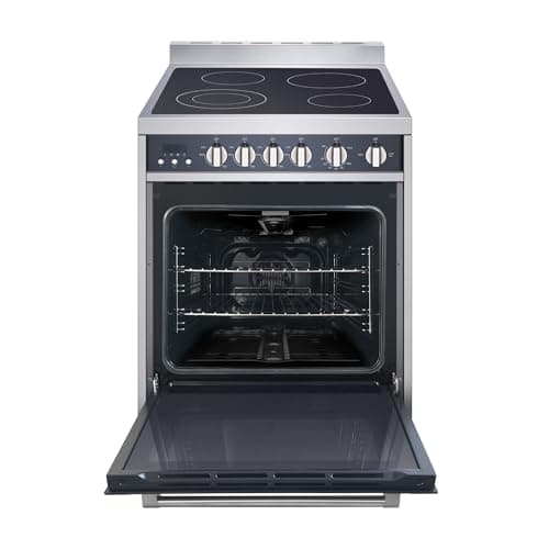 24 in. 2.2 cu. ft. 4 Burner Element Electric Range with Convection in Stainless Steel 5