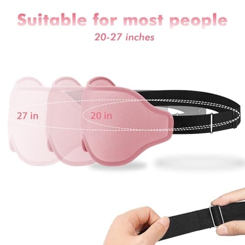Sleep Eye Mask for Men Women, Lash Extensions 3D Sleeping Mask, Travel Blackout Night Blindfold Eye Shade Cover with Adjustable Strap (Pink-3D) 5