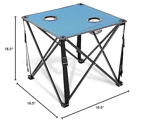 ARROWHEAD OUTDOOR 26” (66cm) Portable Camping Folding Table, 2 Cup Holders, Square, Carrying Case, Steel Frame, High-Grade 600D Canvas 8