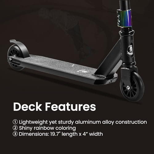 Pro Scooters for Kids 8 +, Teens and Adults | Two Different Scooter Heights 31.5” and 36.6”to Choose from | Matte Black 6