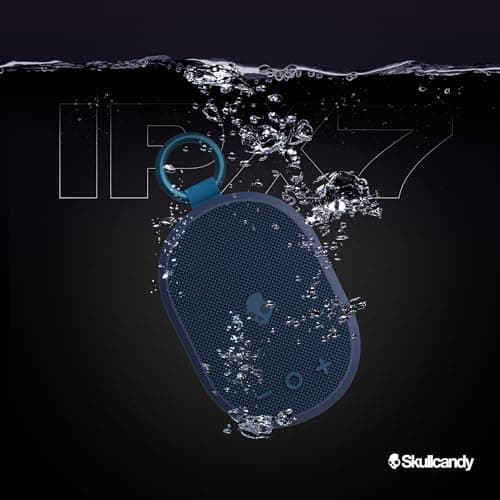 Skullcandy Kilo Wireless Bluetooth Speaker - IPX7 Waterproof Mini Bluetooth Speaker with 24 Hour Battery, Downward Firing Passive Radiator, and True Wireless Pairing - Perfect for Outdoor (Navy) 3
